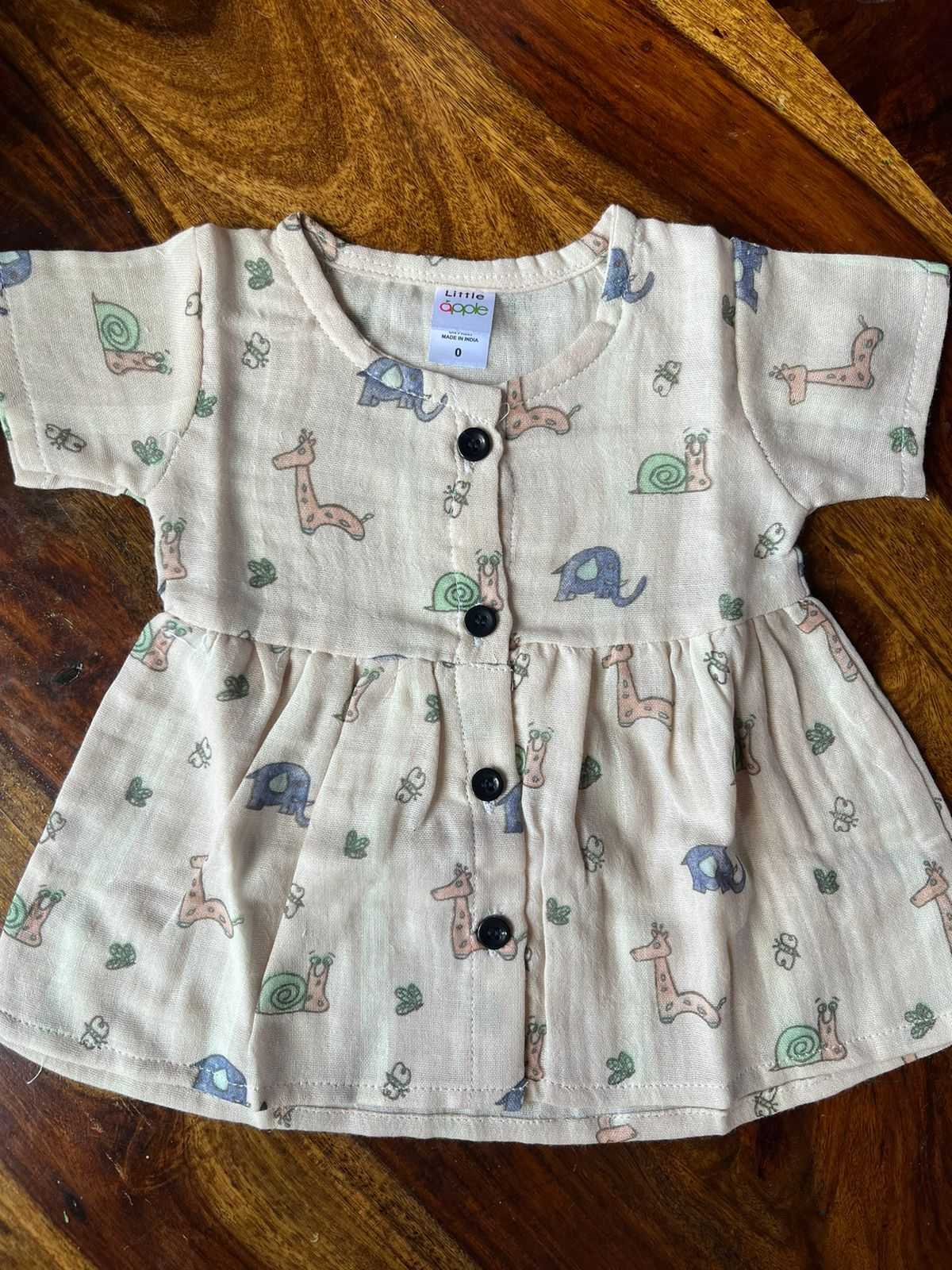 Organic Muslin Half-Sleeve Frock