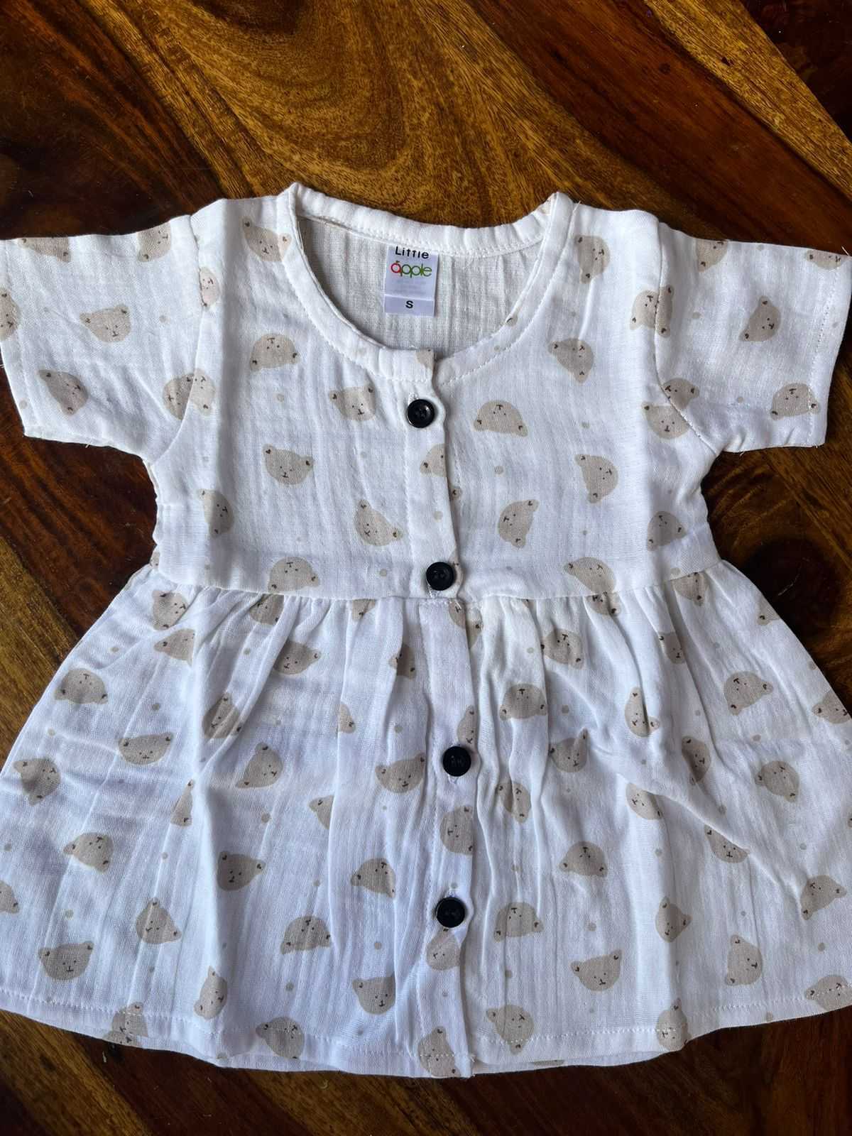 Organic Muslin Half-Sleeve Frock