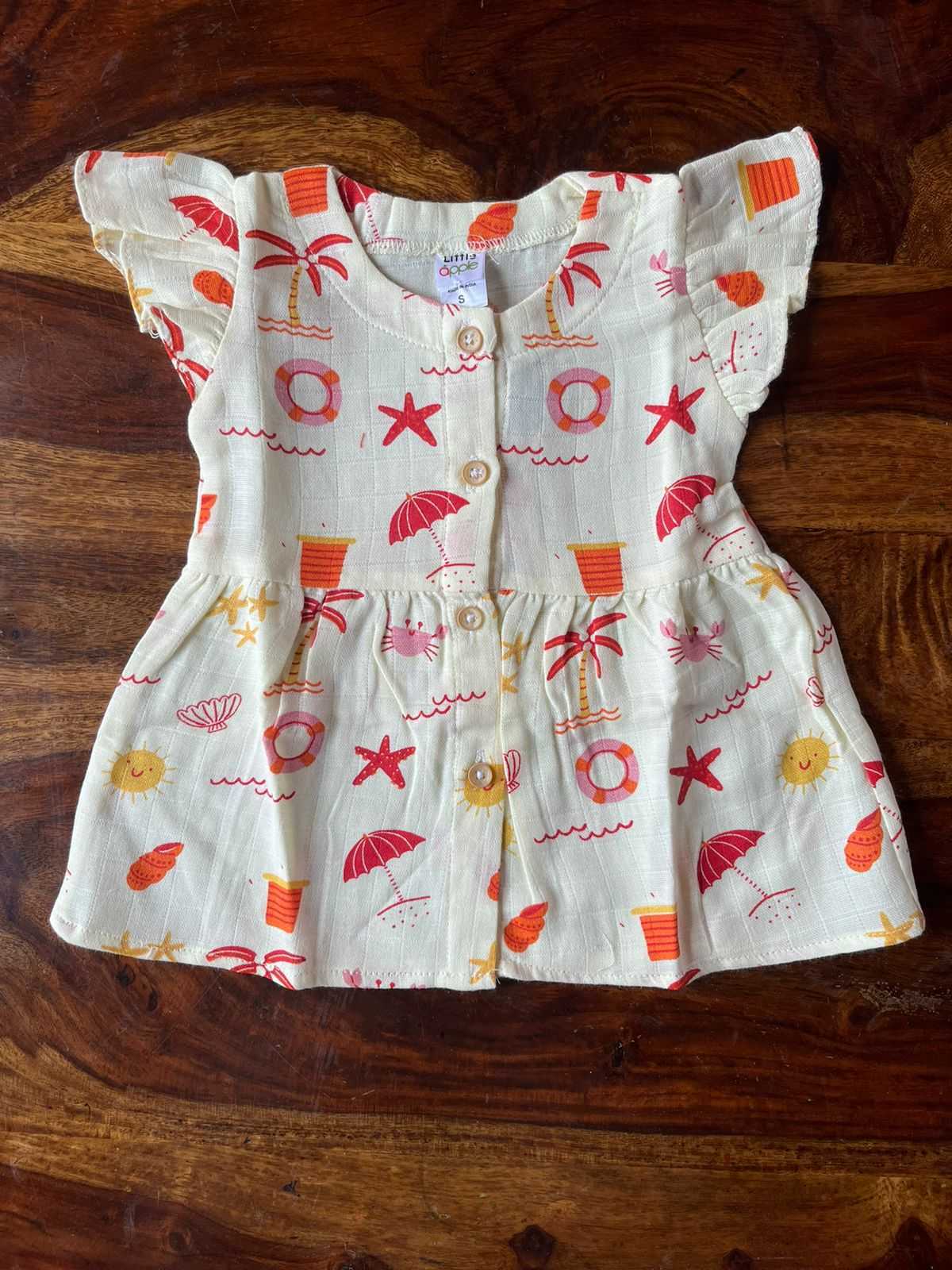 Organic Muslin Frill Frock