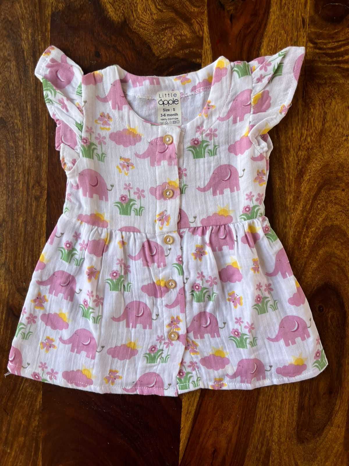Organic Muslin Frill Frock