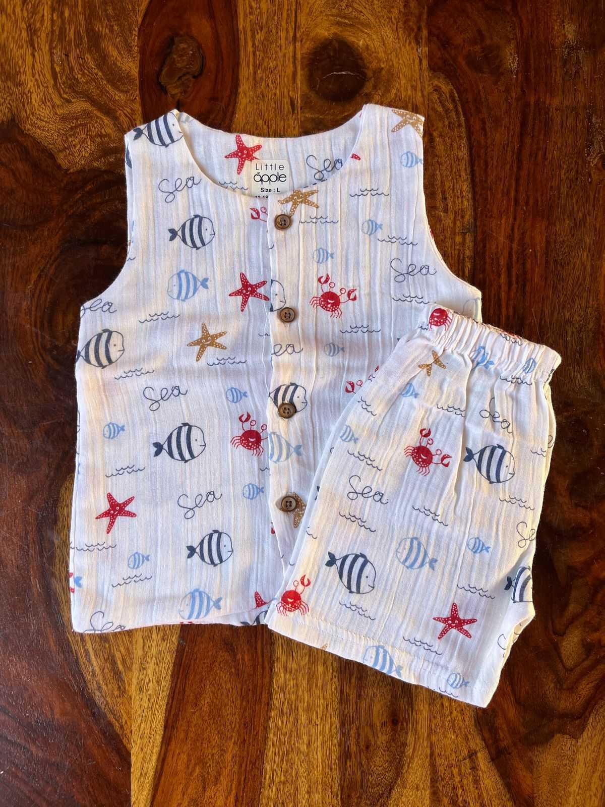 Organic Muslin Jabla with Shorts