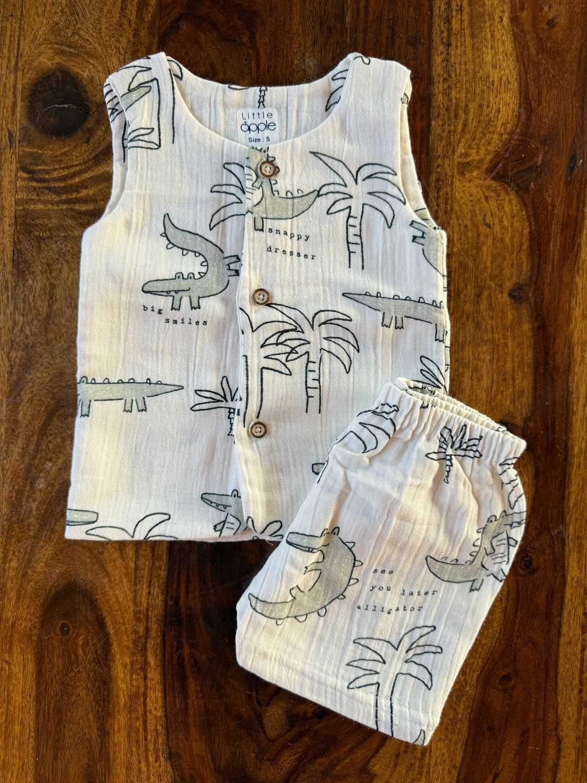 Organic Muslin Jabla with Shorts
