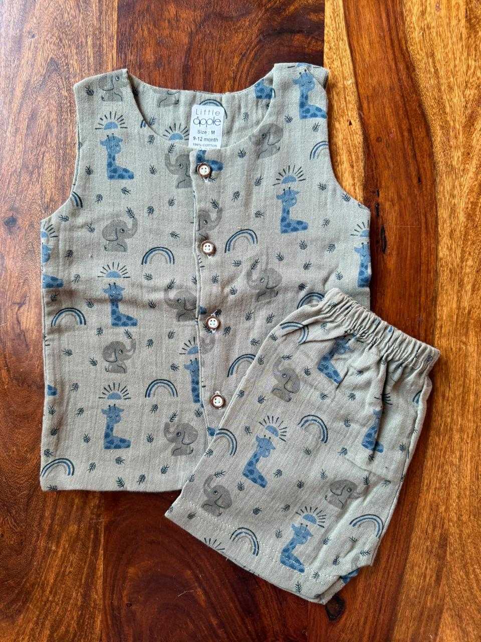 Organic Muslin Jabla with Shorts