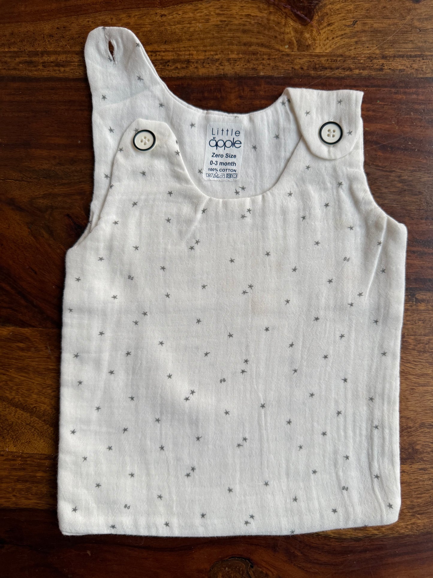 Organic Muslin Cotton Shoulder Button Jabla