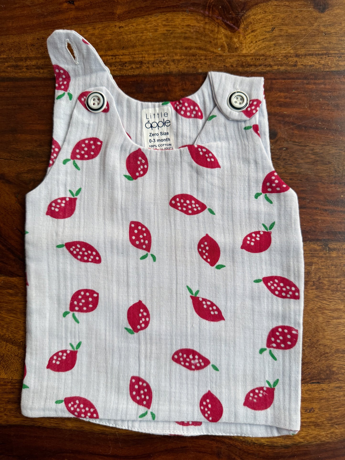 Organic Muslin Cotton Shoulder Button Jabla