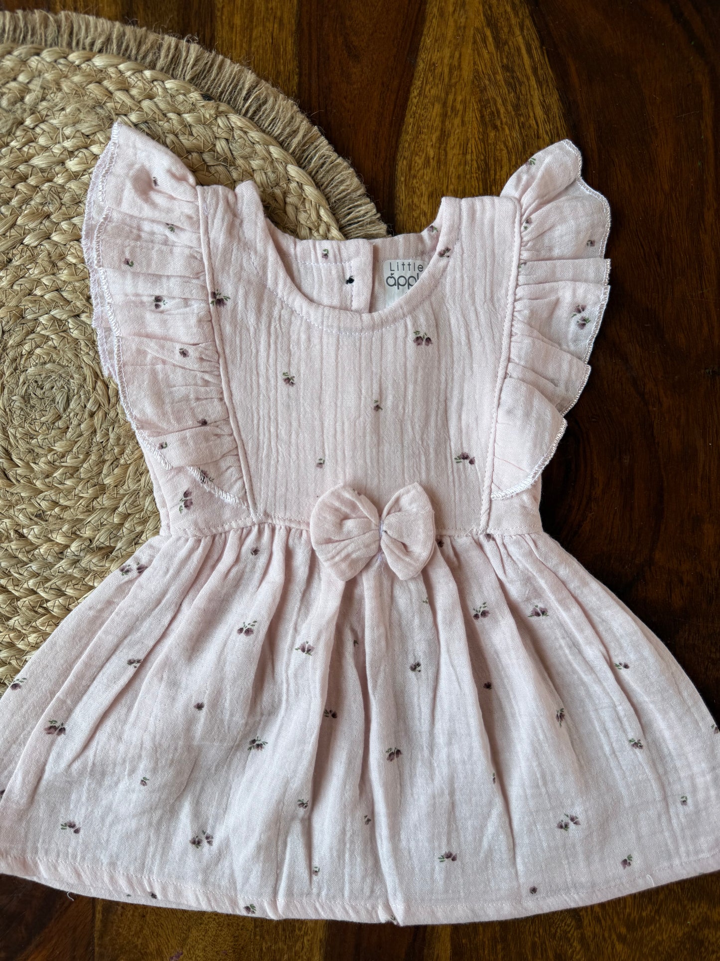 Organic Muslin Ruffle Frock