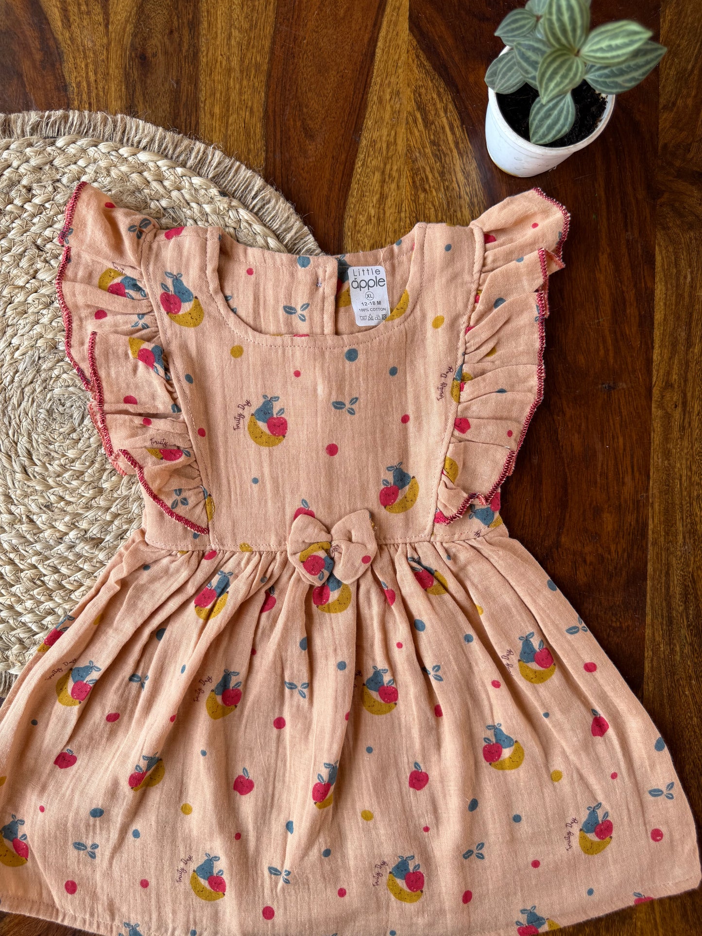Organic Muslin Ruffle Frock