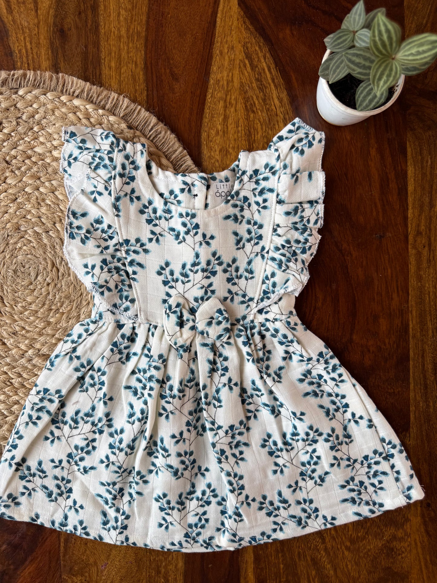 Organic Muslin Ruffle Frock