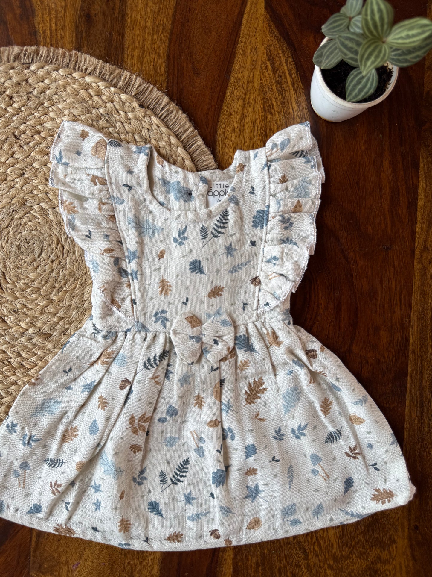 Organic Muslin Ruffle Frock