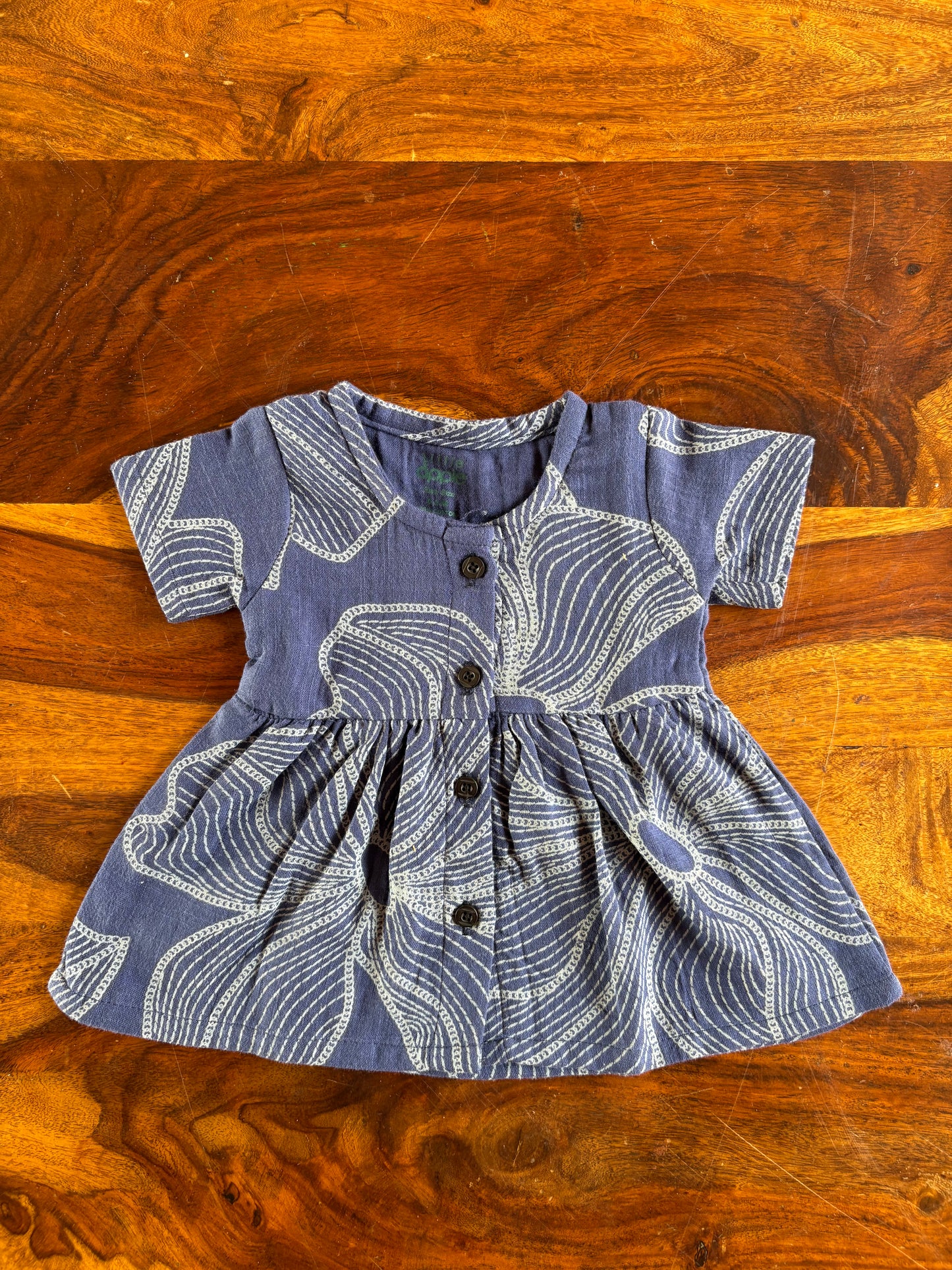 Organic Muslin Half-Sleeve Frock