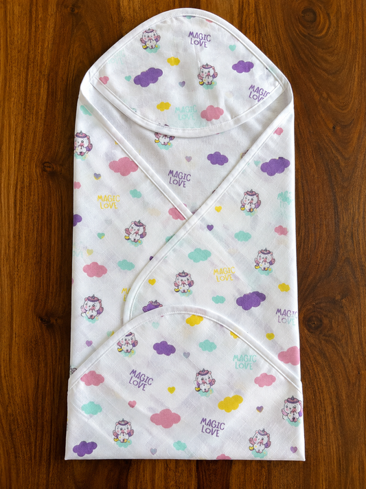 Pure Organic Muslin Hooded Towel 70 * 70 cm (Copy)