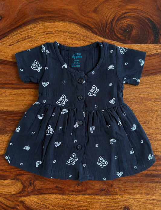 Organic Muslin Half-Sleeve Frock