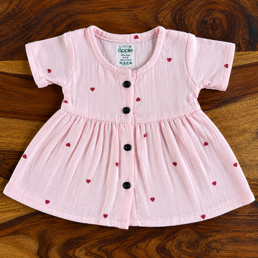 Organic Muslin Half-Sleeve Frock