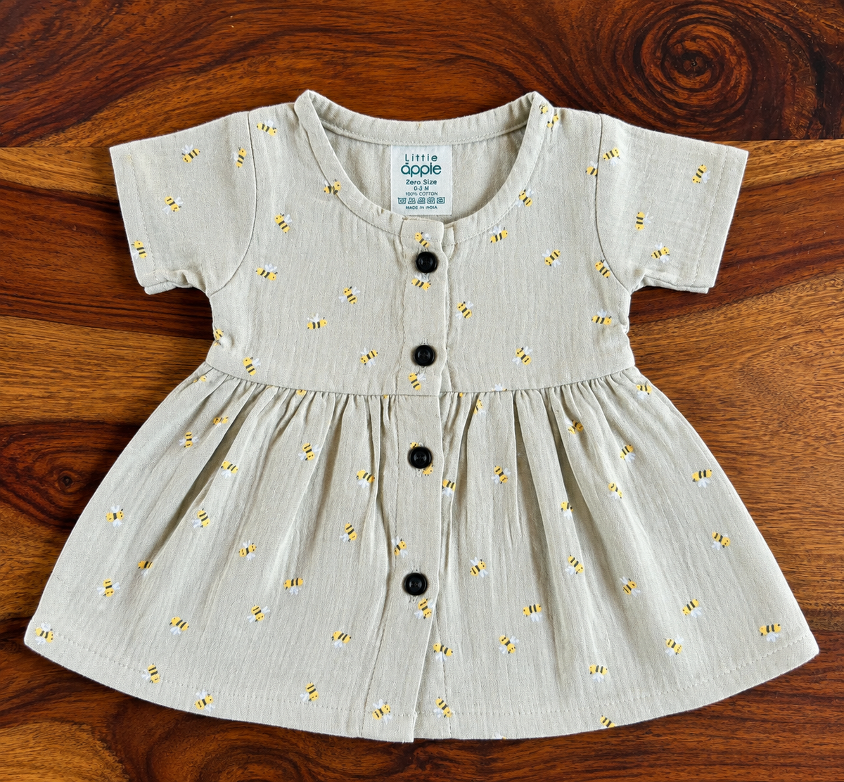 Organic Muslin Half-Sleeve Frock