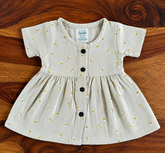 Organic Muslin Half-Sleeve Frock