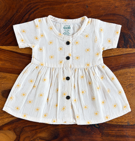 Organic Muslin Half-Sleeve Frock