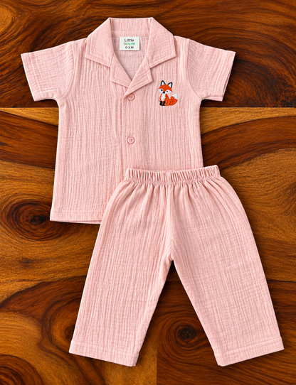 Muslin Collar Shirt & Pant Set