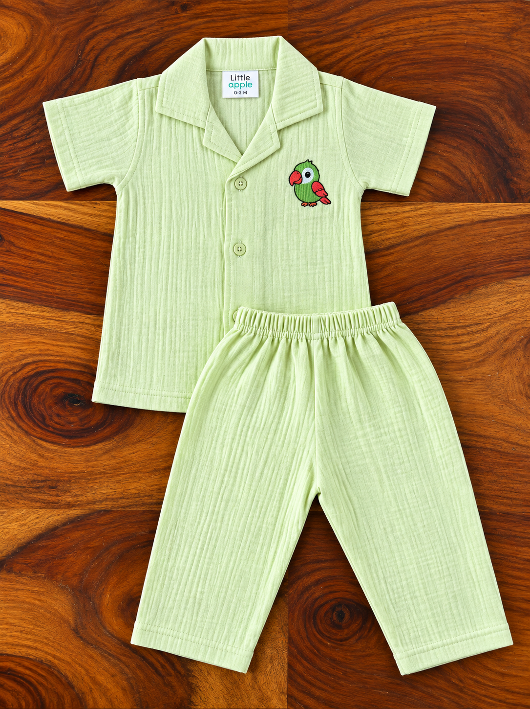 Muslin Collar Shirt & Pant Set