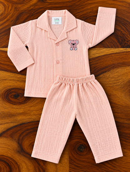 Muslin Collar Shirt & Pant Set