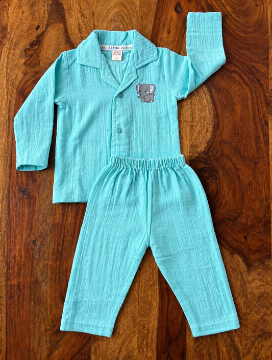 Muslin Collar Shirt & Pant Set