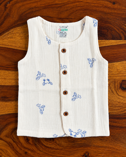 Pure Organic Muslin Cotton Jabla