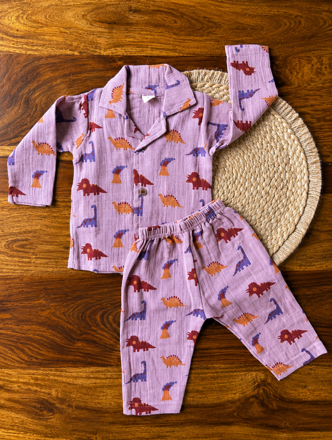 Muslin Collar Shirt & Pant Set