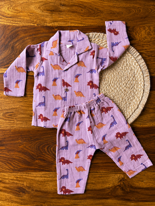 Muslin Collar Shirt & Pant Set
