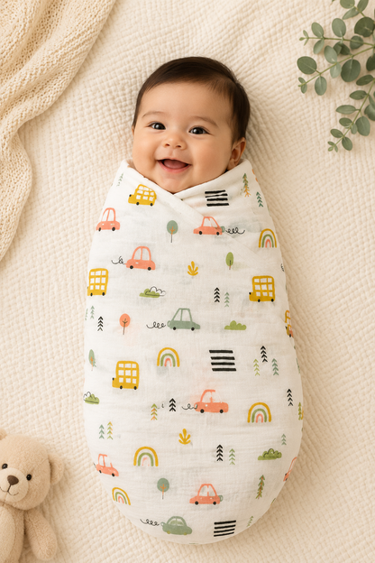 Pure Organic Muslin Swaddle 100 * 100 cm