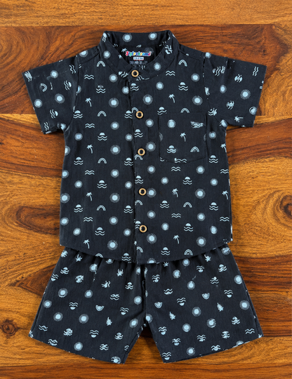 Organic Muslin Shirt & Shorts Set for Kids