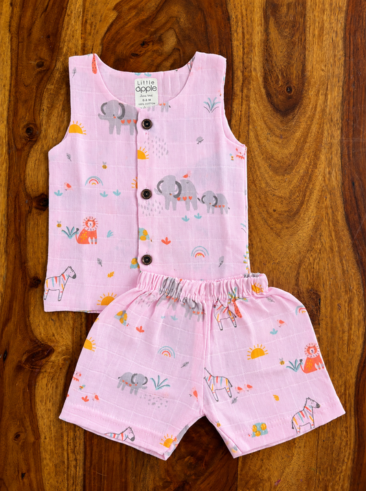 Organic Muslin Jabla with Shorts