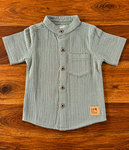 Organic Muslin Shirt & Pant Set for Kids