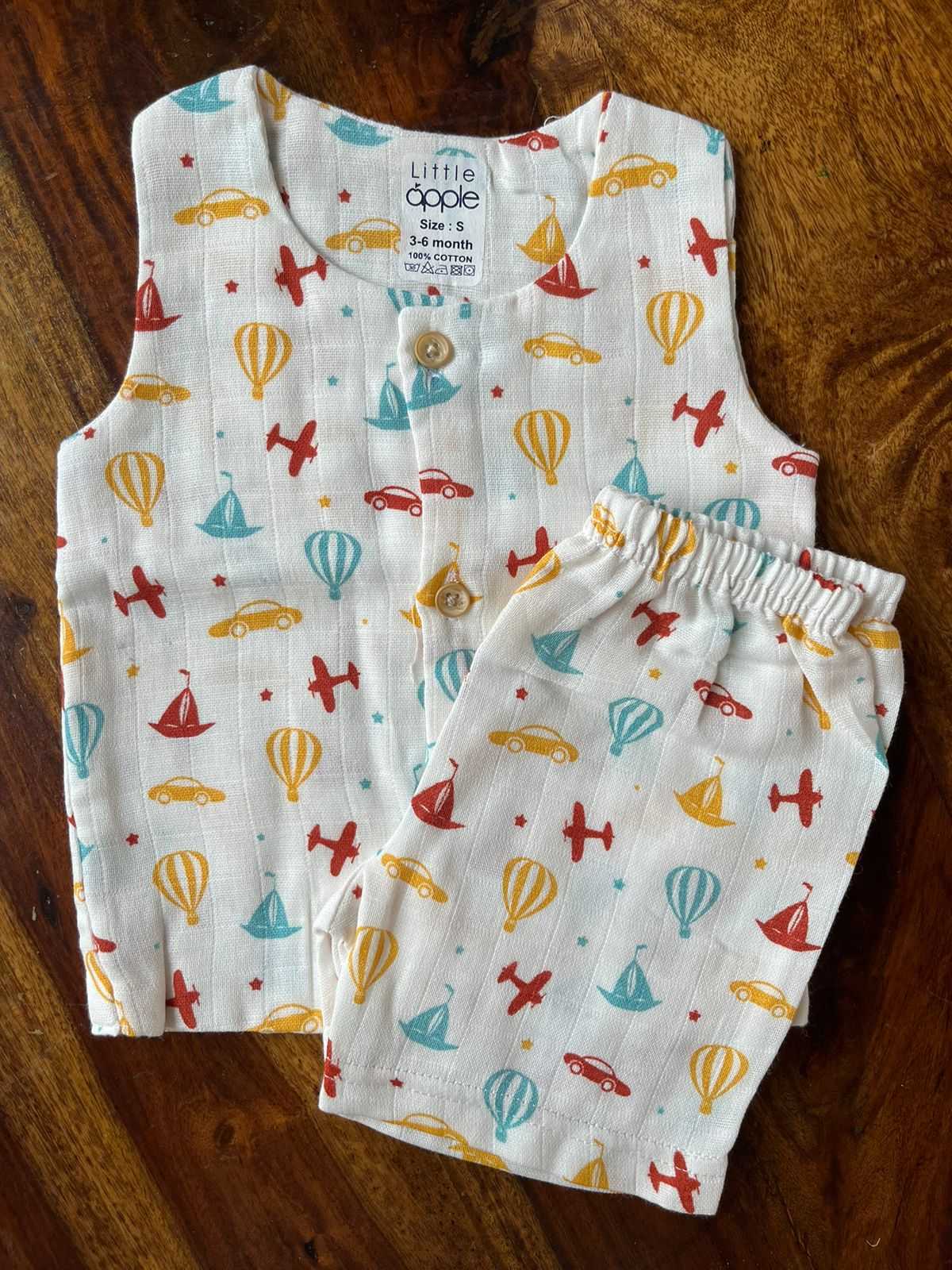 Organic Muslin Jabla with Shorts