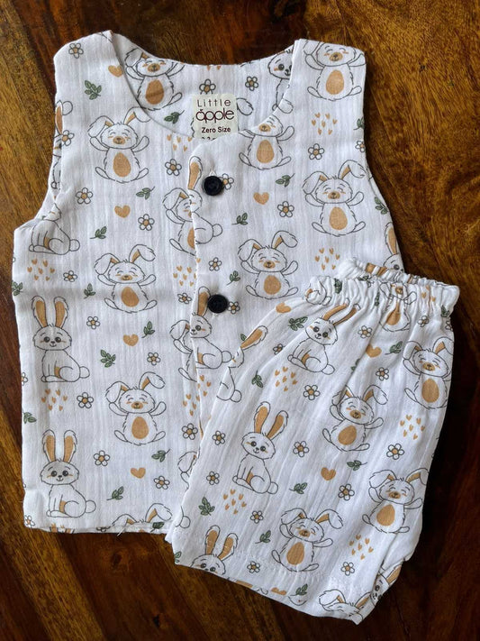 Organic Muslin Jabla with Shorts