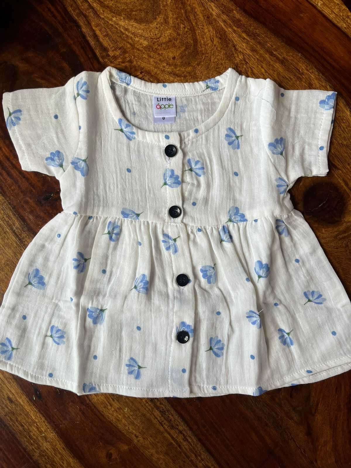 Organic Muslin Half-Sleeve Frock