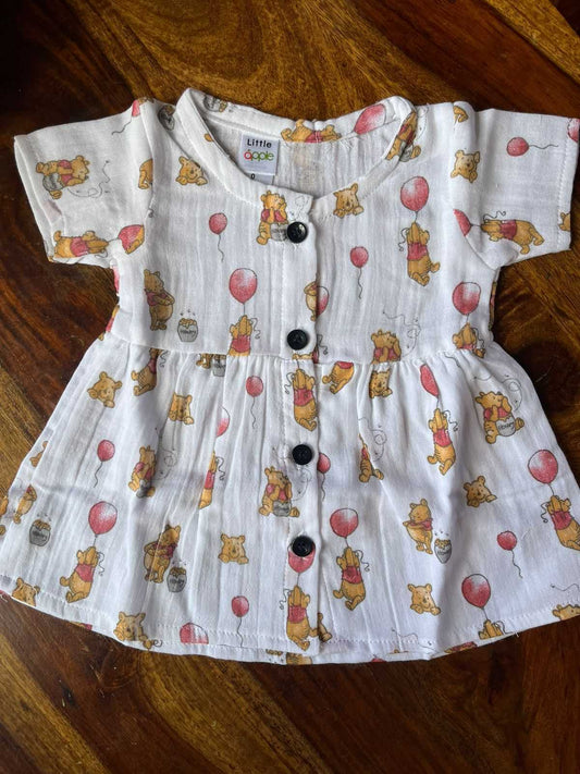 Organic Muslin Half-Sleeve Frock