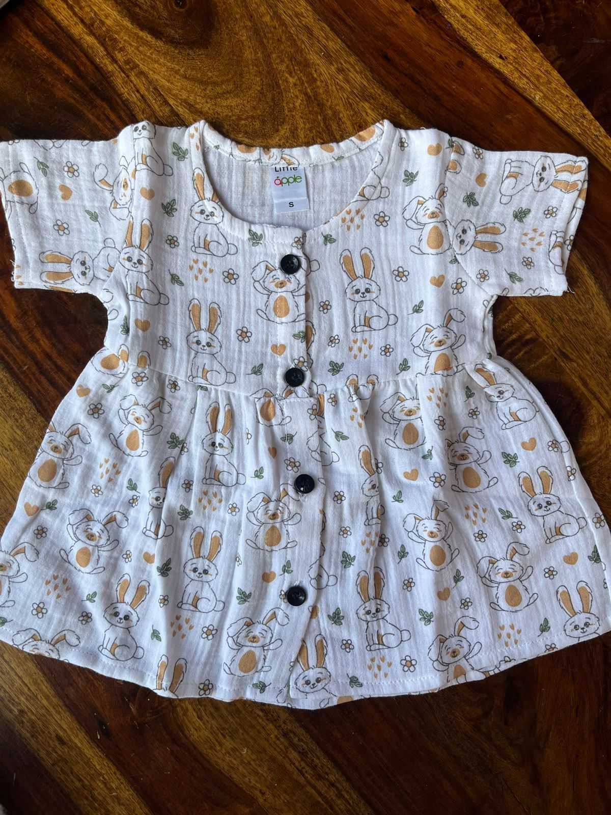 Organic Muslin Half-Sleeve Frock