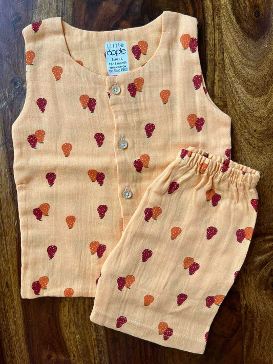 Organic Muslin Jabla with Shorts
