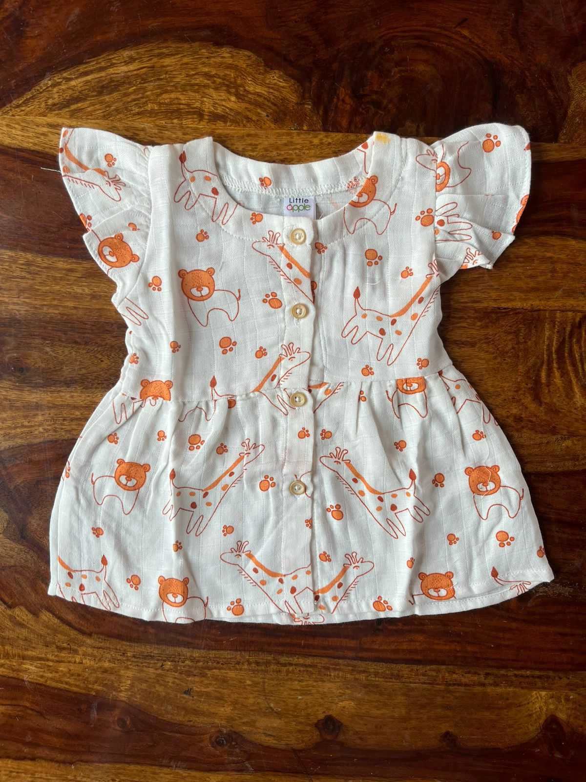 Organic Muslin Frill Frock
