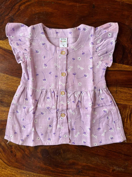 Organic Muslin Frill Frock
