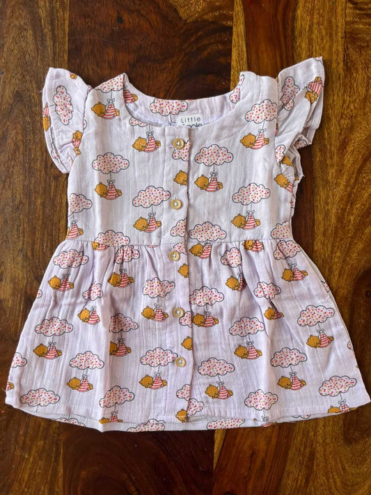 Organic Muslin Frill Frock