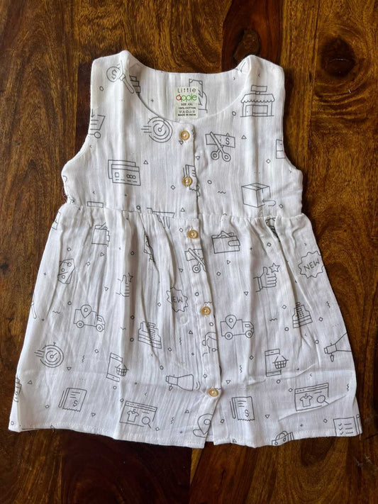 Organic Muslin Baby Frock