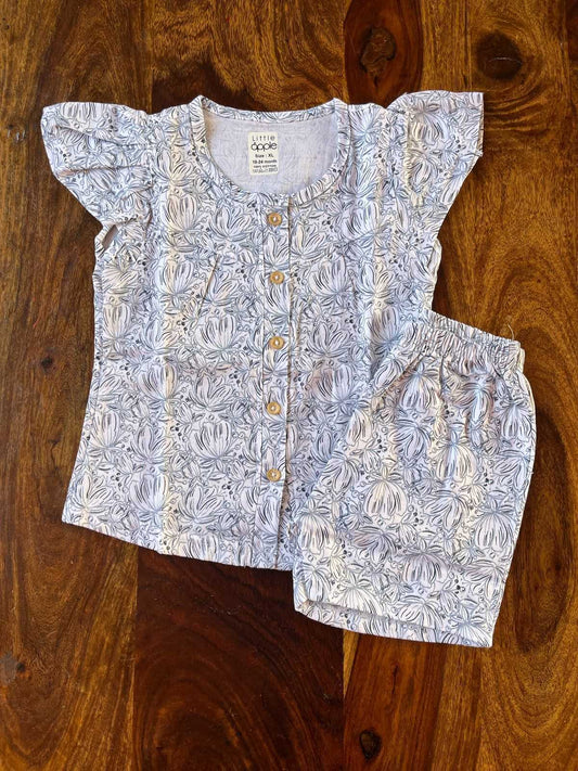Organic Muslin Frill Top & Shorts Set