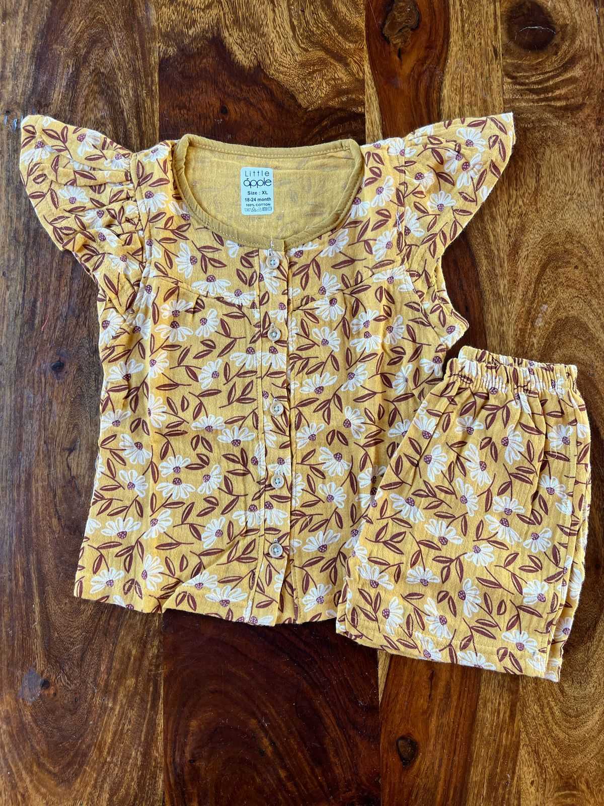 Organic Muslin Frill Top & Shorts Set