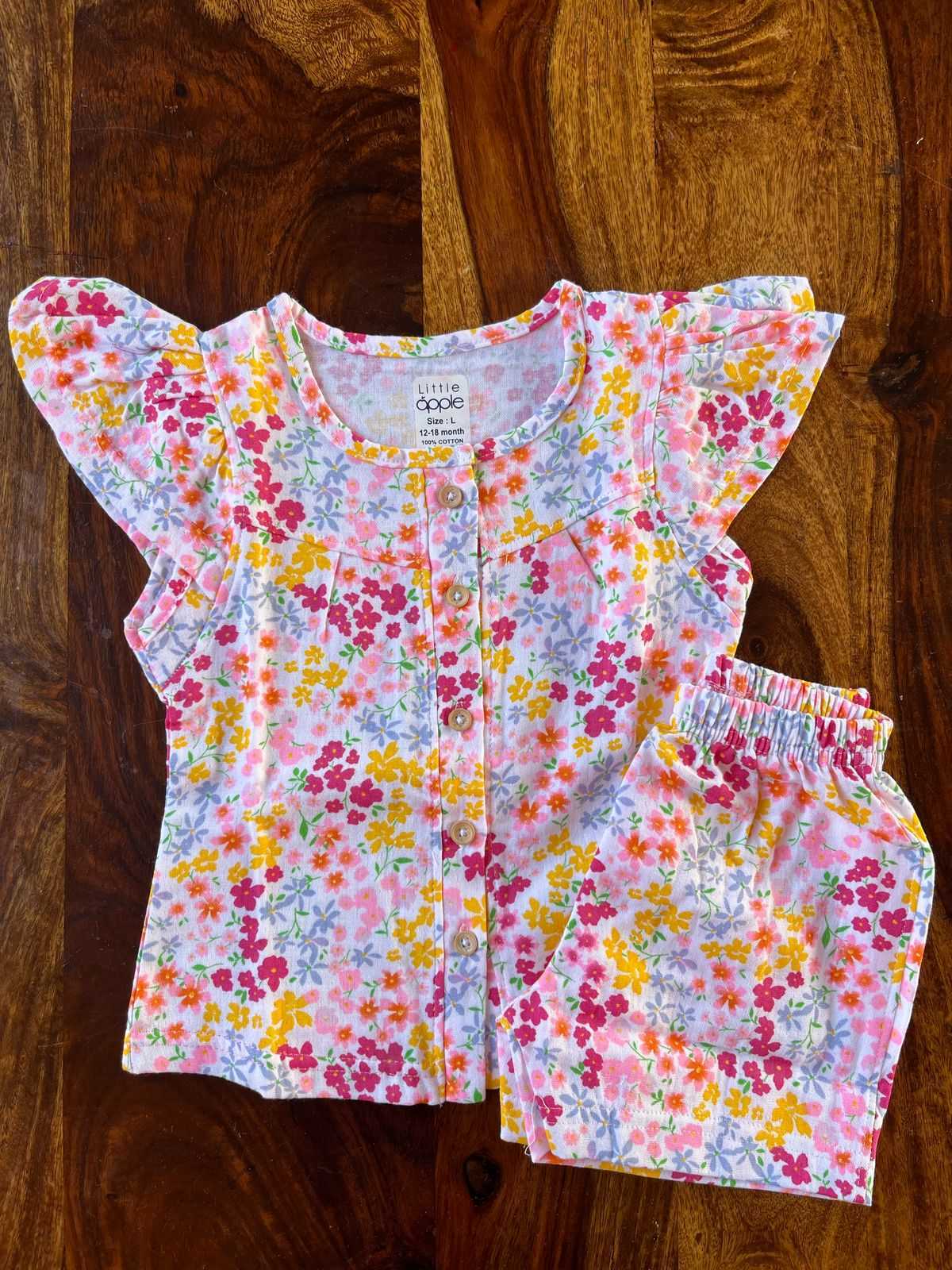 Organic Muslin Frill Top & Shorts Set