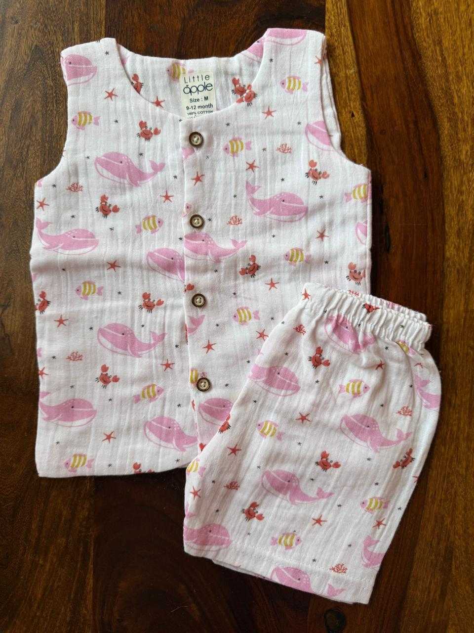 Organic Muslin Jabla with Shorts