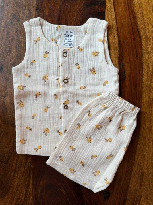 Organic Muslin Jabla with Shorts