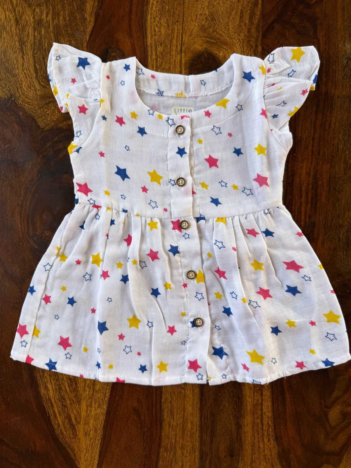 Organic Muslin Frill Frock