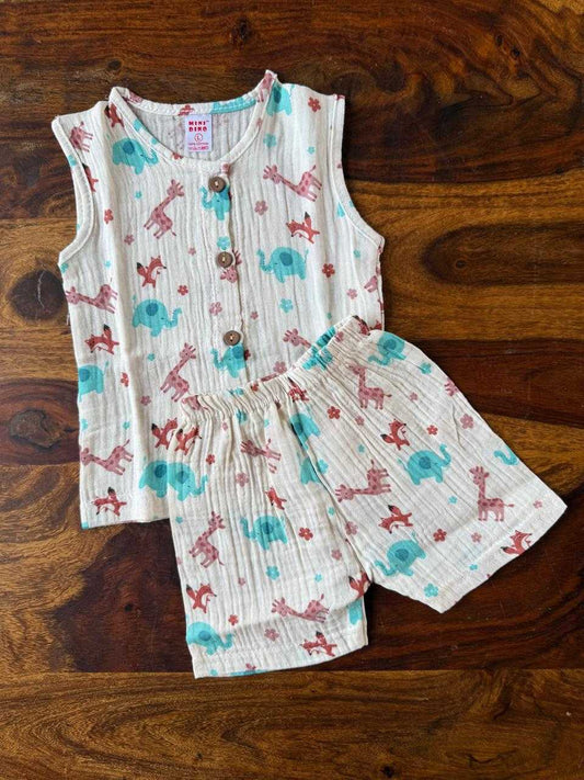 Organic Muslin Jabla with Shorts