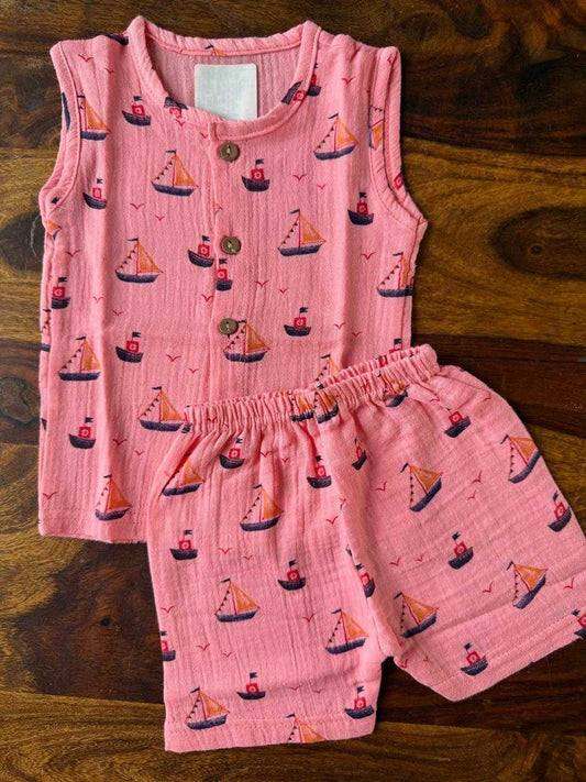 Organic Muslin Jabla with Shorts