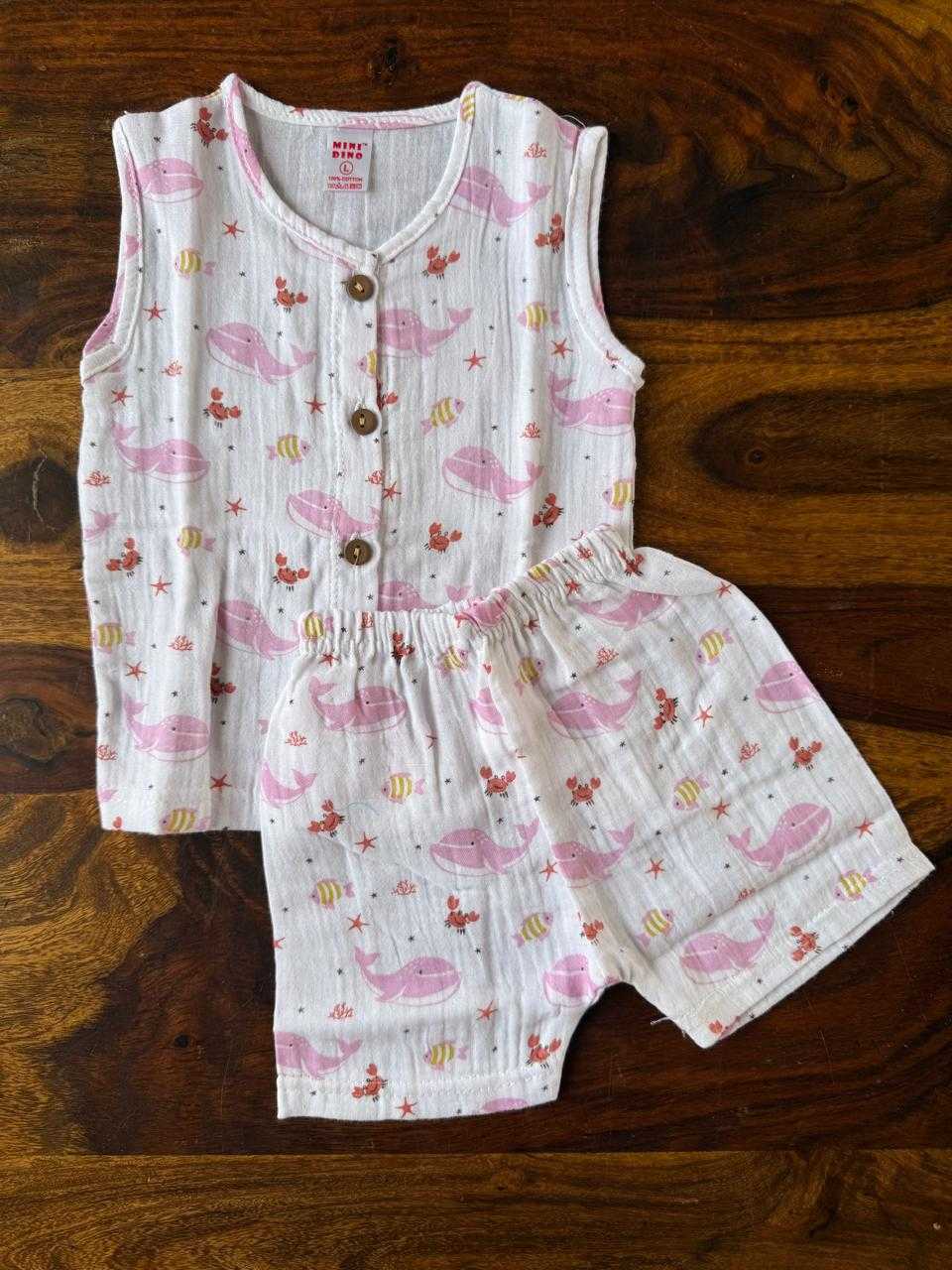 Organic Muslin Jabla with Shorts
